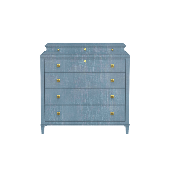 Rowayton Chest with Dividend in Denim Blue Finish - Dressers and Chests