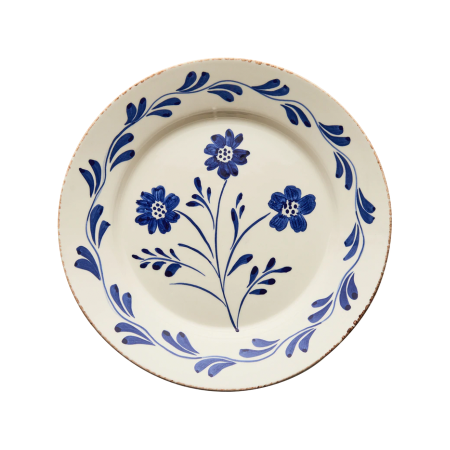 Casa Nuno Blue and White Vines Dinner Plate
